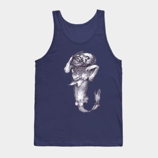 Halloween Macabre Merman Meerjungfrau Vector Tank Top